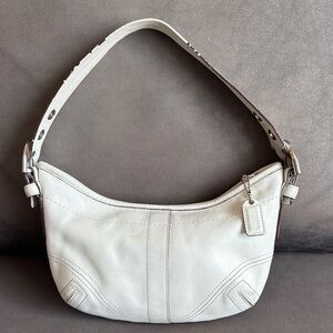 Coach Soho White Leather Hobo Shoulder Bag with Hang Tag and Dust Bag